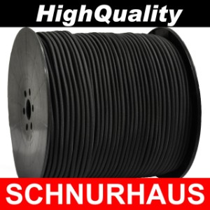 8mm PP- Gummiseil Schwarz -  - ihr Onli